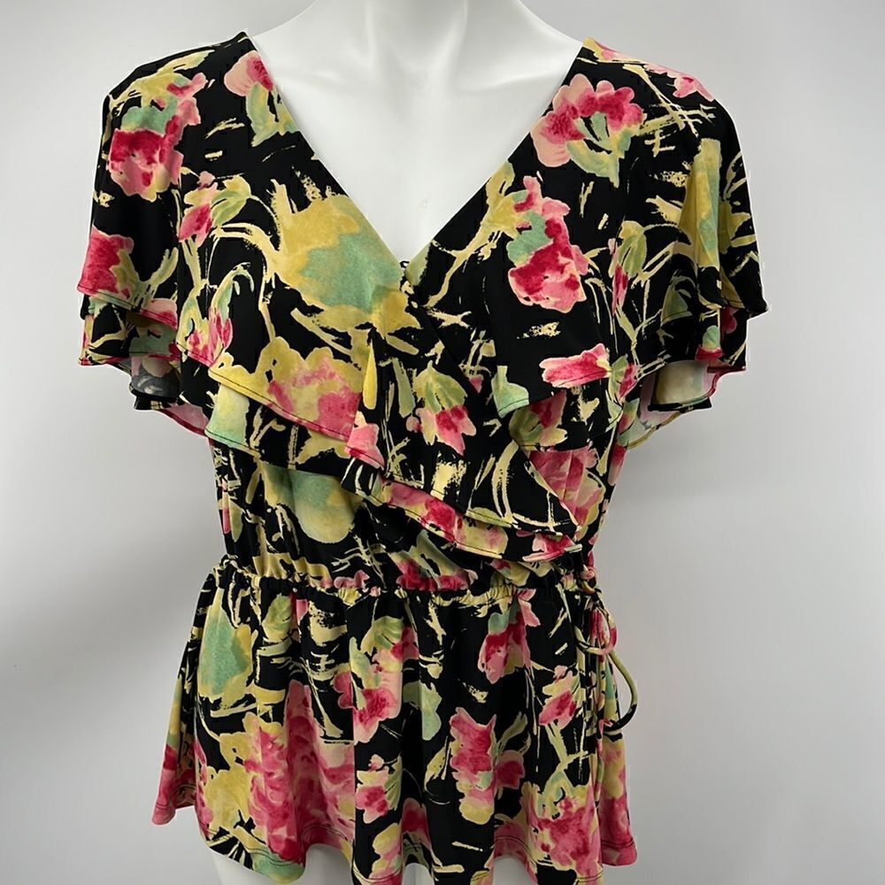 Black Label Ralph Lauren floral petite large top